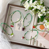 Fruit Bracelet, Strawberry Bracelet, Lemon Bracelet, Fruit Jewelry, Orange, Cherry, Grape, Mushroom, Lily of the valley, Fun Bracelet Gift